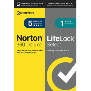 Norton 360 Deluxe with LifeLock Select - 1-Year / 5-Device - USA/Canada